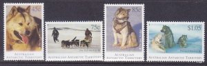 Australia Antarctic Territory AAT L90-93 MNH 1994 Sled Team & Last Huskies Set