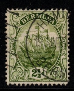 BERMUDA SG81 1922 2½d PALE SAGE-GREEN USED