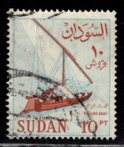 Sudan - #156 Sailboat - Used