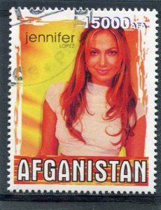 Afghanistan 1999 JENNIFER LOPEZ 1 value Perforated Fine Used VF