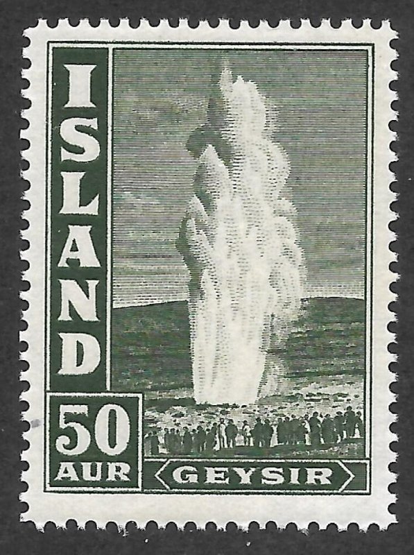 Doyle's_Stamps: MNH 1938 Iceland 50 Aur Geysir, Scott #208**