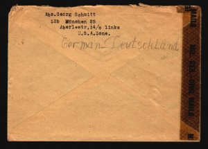 Germany 1946 Censor Cover to USA  - Z17095 