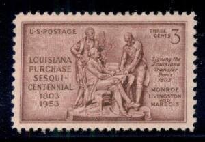  1953 3c US Postage Stamps Scott 1020 Louisiana