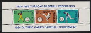 Neth. Antilles Curacao Baseball Federation MS 1984 MNH SG#MS856