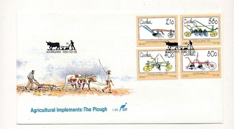 D377137 Ciskei FDC Agricultural Implements The Plough