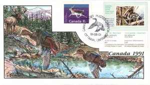 #CN7 Canada 1991 Duck Milford FDC