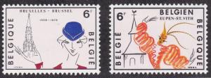 Belgium # 1019-1020, Tourist Guide & Carnival, NH