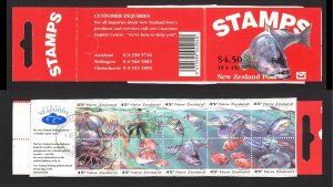 New Zealand Sc# 1179a SG# W42b FD Cancel Booklet 1993 $4.50 Fish