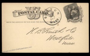 USA 1800s Boston Mass Negative Letter K Fancy Cancel Cover 95055