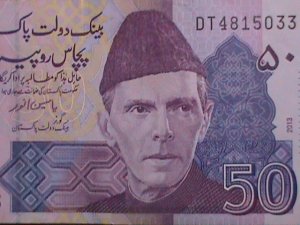 ​PAKISTAN 2013 -50 RUPEES-STATE BANK OF PAKISTAN CURRENCY- LT.-CIRCULATED-VF