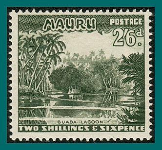 Nauru  1954 Buada Lagoon, 2'6s MNH #46,SG55