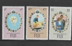 FIJI #442-444 1981 ROYAL FAMILY MINT VF LH O.G