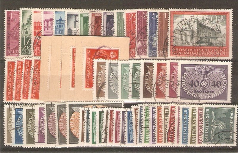 POLAND  (German Occupation WWII (Generalgouvernement) cpl. coll. less Sc. N30-55