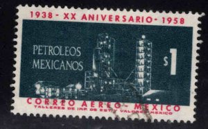 MEXICO Scott C243 Used , typical cancel on Petrochemical airmail