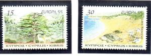 Cyprus Sc 933-4 1999 Europa stamp set mint NH