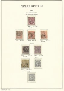 Great Britain Stamp Collection on Lighthouse Page 1865-67, #45, 46, 43 SCV $1125