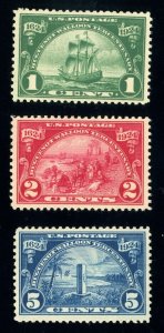 US Stamp #614-616 Lexington-Concord SET - MLH - CV $21.05