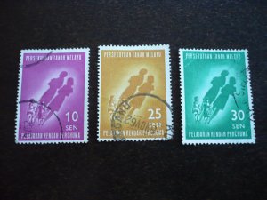 Stamps - Federated Malay States - Scott# 108-110 - Used Set of 3 Stamps