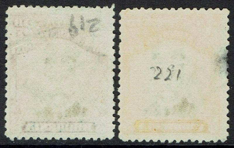 RHODESIA 1913 KGV ADMIRAL 2D AND 3D DIE II PERF 14 USED