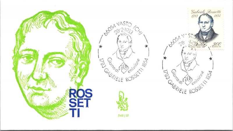 Italy FDC 1983 - Gabriele Rosetti - Vasto - F42455