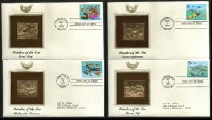 USA 1994 Wonders Of The Sea Marine Life Coral Fish Gold Replicas Cover Sc 286...