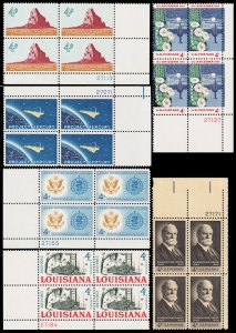 United States Scott 1191 / 1207 Plate Blks of 4/8 (1962)Mint NH VF, CV $18.60  W