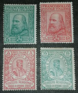 Italy 1910 Guiseppe Garibaldi set MH excellent Sassone S13 value 300 euros