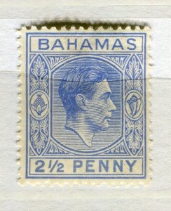 BAHAMAS; 1938 early GVI issue fine Mint hinged Shade of 2.5d. value