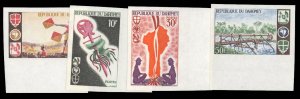 French Colonies, Dahomey #222-225, 1966 Boy Scouts, imperf. set of four, neve...