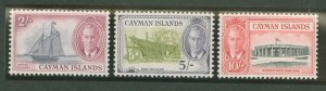 Cayman Islands #132-134 Unused