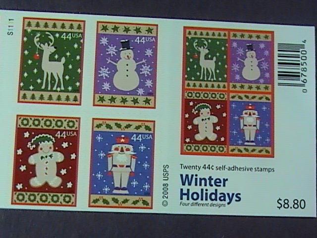 U.S.# 4428b-MINT/NEVER HINGED-BOOKLET PANE OF 20--CHRISTMAS--2009