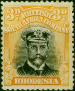 Rhodesia 1922 3d Black & Yellow SG293 Fine MM