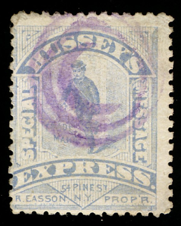 US #LOCAL 87L74 Hussey's, VF used, purple target cancel, very nice,  CHOICE!