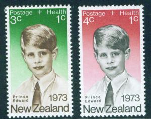 New Zealand Scott B87-8 1973 Prince Edward set MH* 