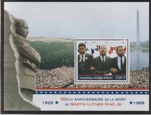 MARTIN LUTHER KING  perf m/sheet containing one value mnh