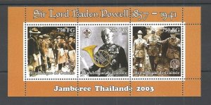 2003 Guinea Boy Scouts Jamboree Thailand m/s 3 BadenPowell brown