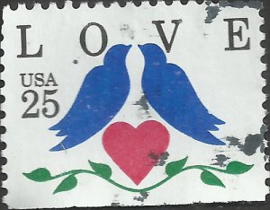 # 2441 USED LOVE STAMP 2 DOVES    