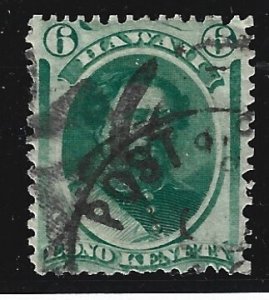 HAWAII Scott #33 Used 6c w/ POST Cancel