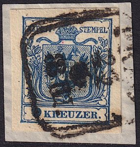 Austria - 1854 - Scott #5e - used on piece - Coat of Arms