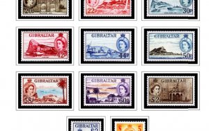 COLOR PRINTED GIBRALTAR 2011-2020 STAMP ALBUM PAGES (71 illustrated pages)