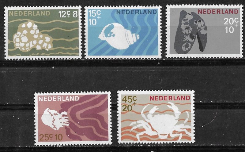 Netherlands # B419-23  Marine  Life     (5) Mint NH