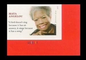 US 4979a Maya Angelou imperf NDC plate single LR MNH 2015