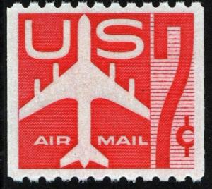 SC#C61 7¢ Jet (Red) Coil (1960) MNH