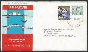 AUSTRALIA 1965 Qantas first flight cover Sydney - Auckland NZ..............52295