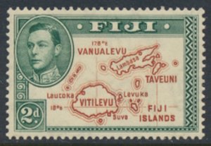 Fiji  SG 253  perf 13½  Die I  SC# 120  MH  - 1938  Fiji Map  see scans / de...