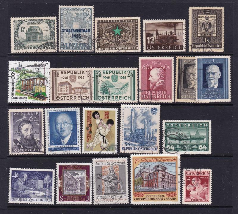 Austria a small lot of used commem types