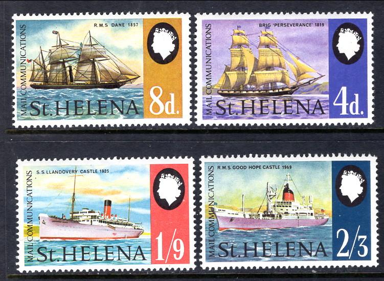 St Helena 224-227 Ships MNH VF