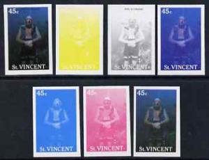 St Vincent 1988 Tourism 45c Scuba Diving - the set of 7 i...