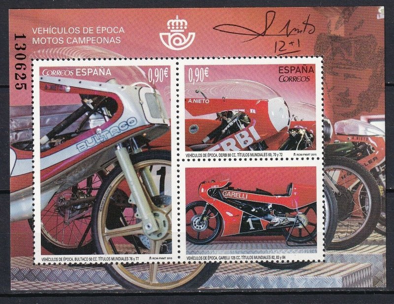 Spain 2015 Motocycle MNH Block