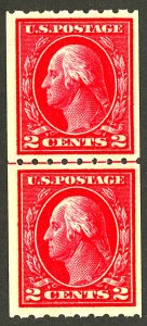 U.S. #411 MINT LINE PAIR WITH PF CERT OG NH